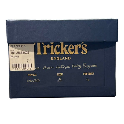 トリッカーズ レザーシューズ L5633 バートン カーフ ブラウン レディース サイズUK5 Tricker’s ビジネスシューズ 約24.0cm【LA】【中古】