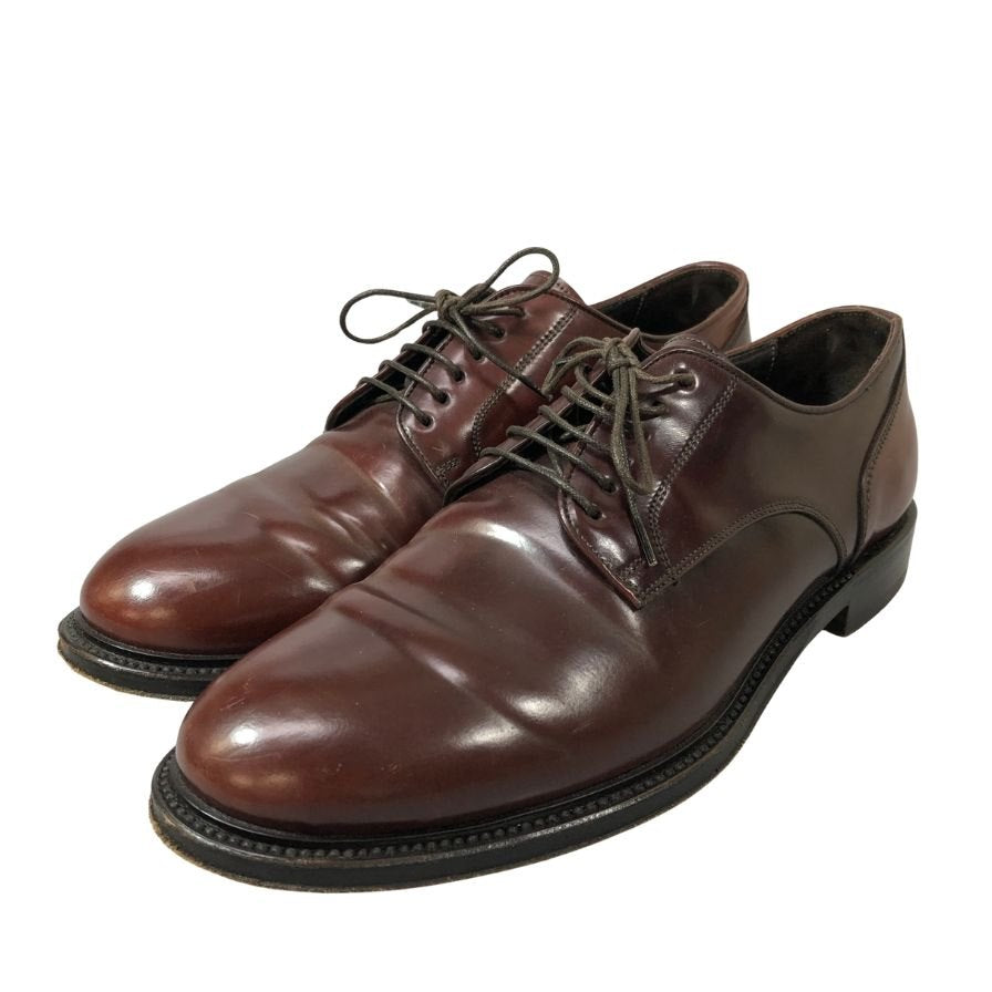 アルフレッド ダンヒル レザーシューズ コードバン プレーントゥ イタリア製 メンズ サイズ40 ブラウン Alfred Dunhill 約25.5cm【AFC48】