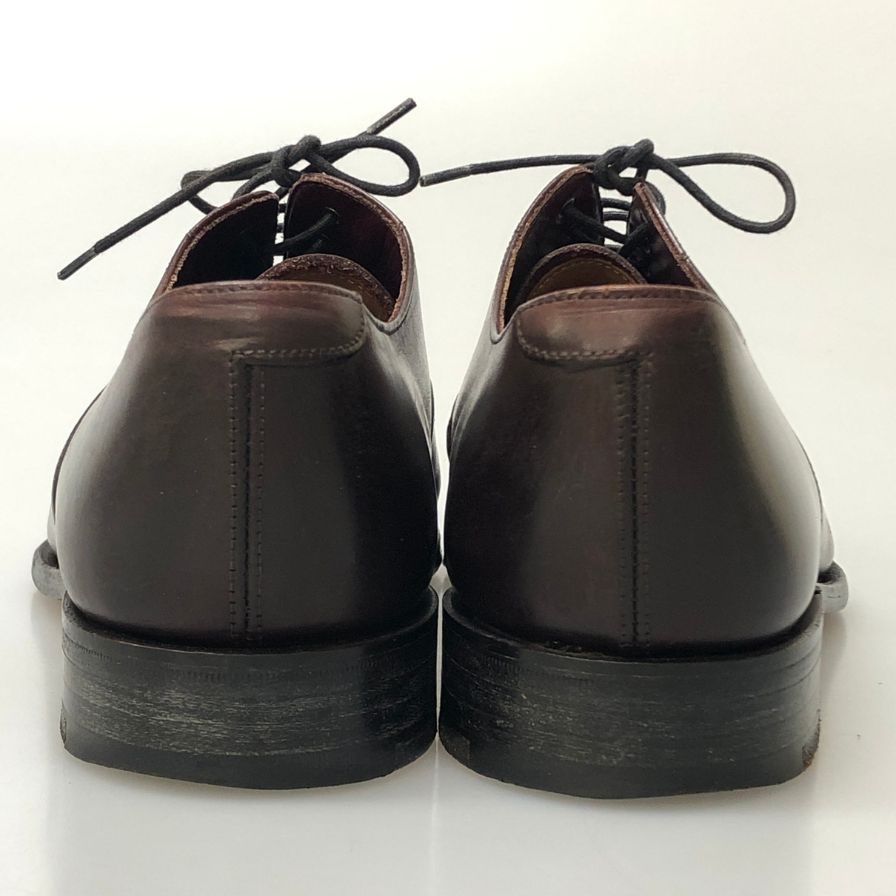 グレンソン レザーシューズ セミブローグ アニバーサリー エディション カーフ バーガンディ 7.5E メンズ GRENSON 約26.5cm【AFC1】
