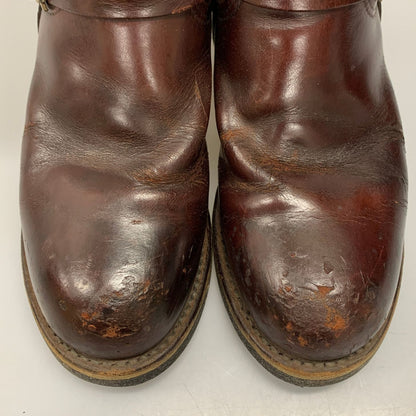 レッドウィング エンジニアブーツ レザー ワーク 7インチ シューズ ブラウン メンズ サイズ6.5 REDWING 約25.5cm【AFD5】