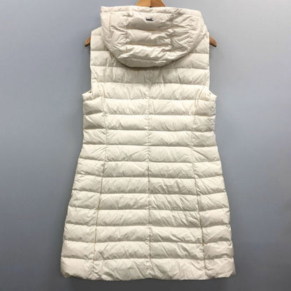 美品◆ヘルノ ロングダウンベスト DONNA ナイロン レディース ホワイト サイズ44 HERNO 【AFA15】