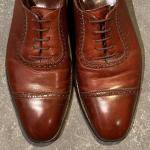 クロケット&ジョーンズ レザーシューズ アルバニー アデレード カーフ ブラウン メンズ サイズUK6D Crockett&Jones ビジネスシューズ 約24.5cm【LA】【中古】