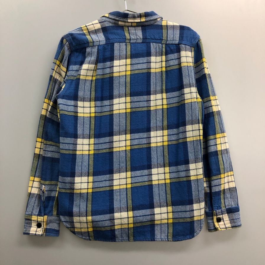 極美品◆ファイブブラザー ネルシャツ USA製 チェック柄 青系 コットン想定 復刻版想定 メンズ 品質タグサイズタグなし  M想定 FIVE BROTHER 【AFA8】