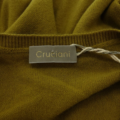 Like new ◆ Cruciani Knit V-neck Cashmere Men's Size 58 Yellow CRUCIANI [AFB27]