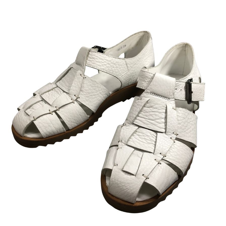 パラブーツ パシフィック スポーツ グルカサンダル ホワイト レザー サイズ39 Paraboot PACIFIC SPORT 約24.0cm【AFC32】