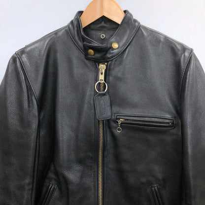中古■バンソン レザージャケット シングル ライダース TYPE-B 牛革 カウレザー ブラック メンズ サイズ34 Vanson 【AFG1】