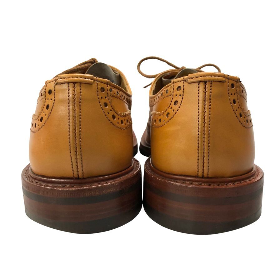 トリッカーズ レザーシューズ バートン ウィングチップ M5633 ベージュ メンズ サイズ8 Tricker`s BOURTON ビジネスシューズ 約26.5cm【LA】【中古】