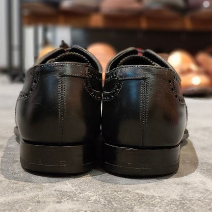 クロケット&ジョーンズ レザーシューズ クリフォード ウイングチップ ブラック サイズUK6.5D メンズ Crockett&Jones ビジネスシューズ 約25.0cm【LA】【中古】