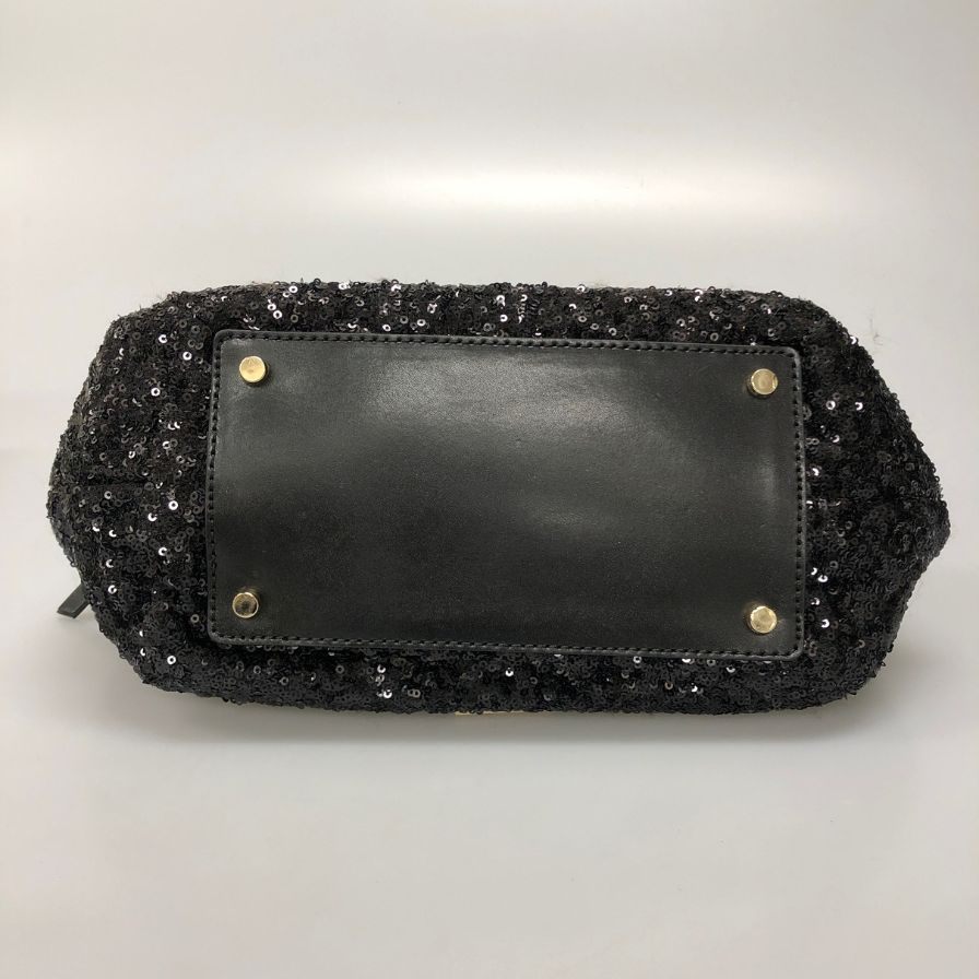 ケイトスペード ハンドバッグ スパンコール レザー 装飾 トート ブラック レディース Kate spade【AFE1】