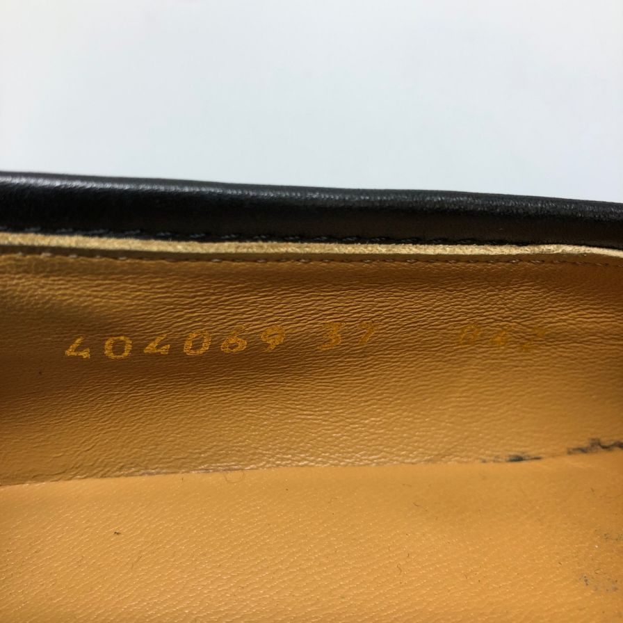 グッチ ローファー ヨルダーン ホースビット ブラック サイズ37 GUCCI 約24.0cm【AFC30】