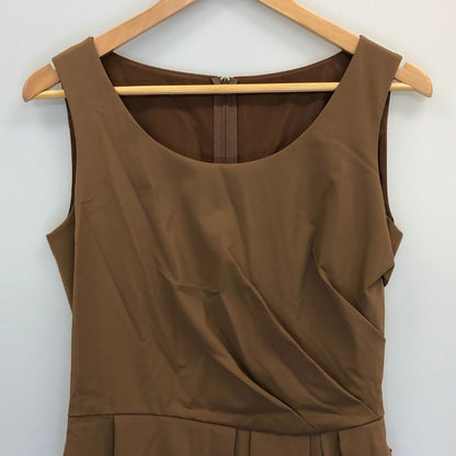 美品◆フォクシーニューヨーク ワンピース ノースリーブ 22641 ブラウン レディース サイズ40 FOXEY NEWYORK 【AFB21】