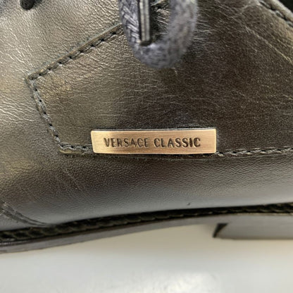 ヴェルサーチ クラシック レザーシューズ ブラック メンズ サイズ 40.5 VERSACE CLASSIC 約25.5cm【AFC41-2】