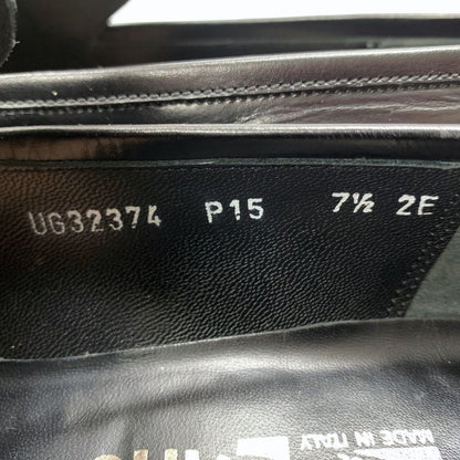 サルヴァトーレフェラガモ ローファー ガンチーニ ビット レザー ブラック メンズ サイズ7.5 Salvatore Ferragamo 約26.0cm【AFD5】