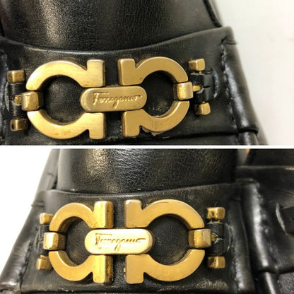 サルヴァトーレフェラガモ ガンチーニ ビットローファー メンズ サイズ8EE ブラック Salvatore Ferragamo Gancini 約26.0cm【PTM4】