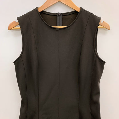 美品◆フォクシー ワンピース ロング ノースリーブ ポリエステル 18912 ブラウン レディース サイズ40 FOXEY 【AFB8】