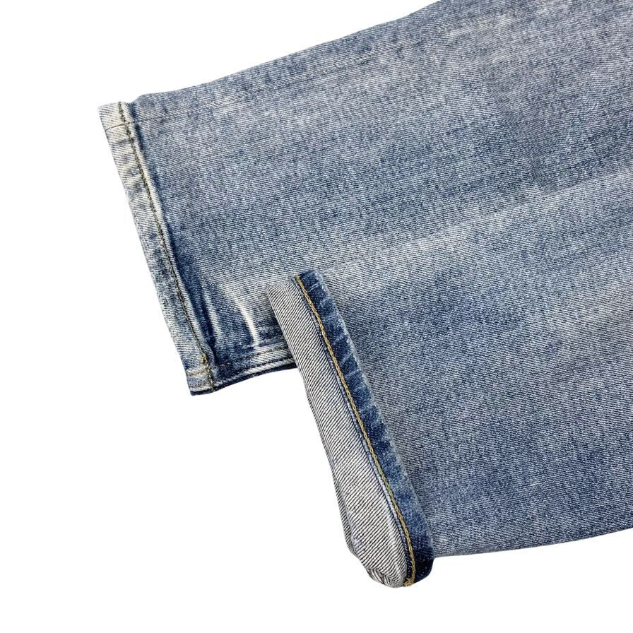 デンハム デニムパンツ W32 ダメージ加工 RAZOR SLIM FIT