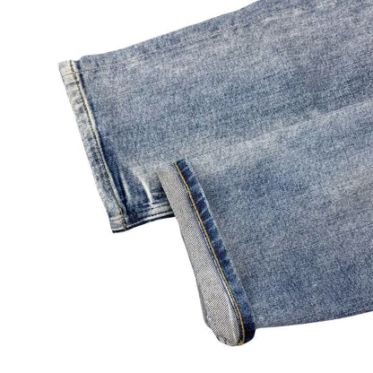 デンハム デニムパンツ W32 ダメージ加工 RAZOR SLIM FIT Candiani Denim 27170-1-11009 メンズ サイズ32 インディゴ DENHAM 【AFB31】