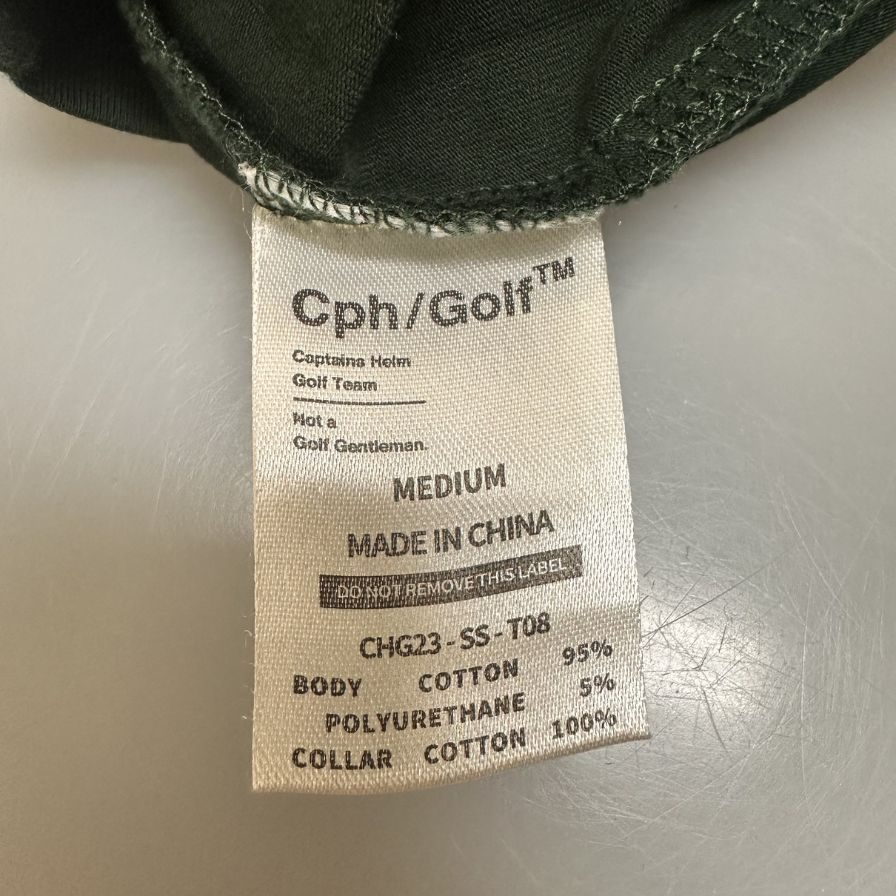 中古◆キャプテンズヘルムゴルフ モックネックTシャツ グリーン サイズM メンズ Cph/Golf 【AFB9】