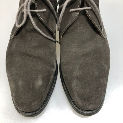 クロケット＆ジョーンズ EVESHAM チャッカブーツ スエード メンズ  グレー サイズUK6E Crockett & Jones スエードシューズ 約24.5cm【LA】【中古】