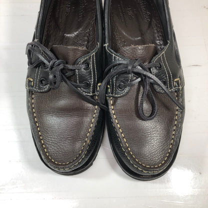 パラブーツ シップス デッキシューズ バース シボ革 バイカラー 2トーン ブラック メンズ サイズUK7.5 PARA BOOT BARTH 約26.0cm【AFC41】
