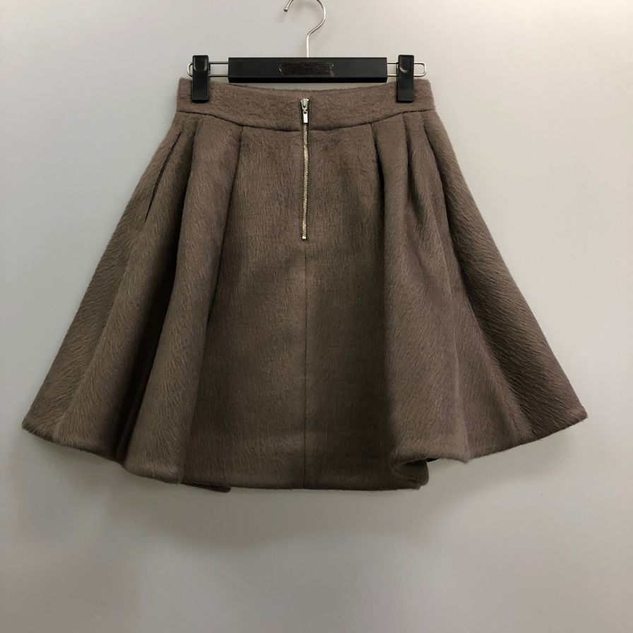 フォクシーニューヨーク コレクション 35257 ボンデッド モヘア フレアスカート レディース ブラウン サイズ38 FOXEY NEW YORK COLLECTION【AFB20】