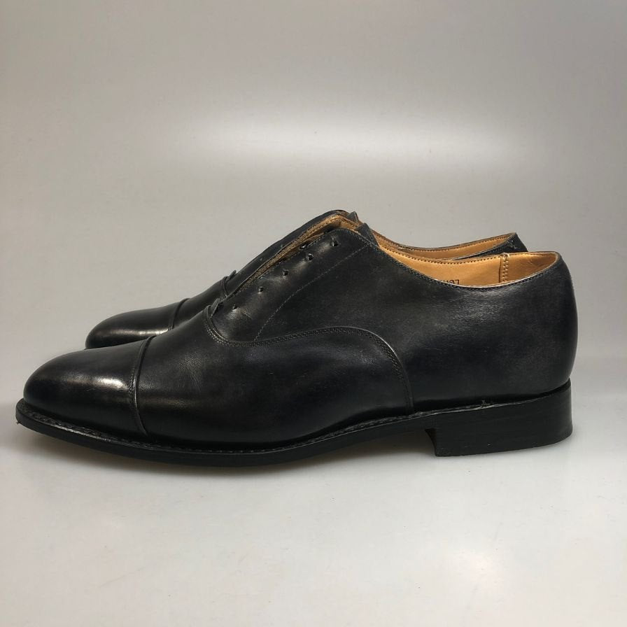 トリッカーズ レザーシューズ ストレートチップ カーフ ブラック 8042 ブラック メンズ サイズ 7.5 Tricker`s APPLETON ビジネスシューズ 約25.5cm【LA】【中古】