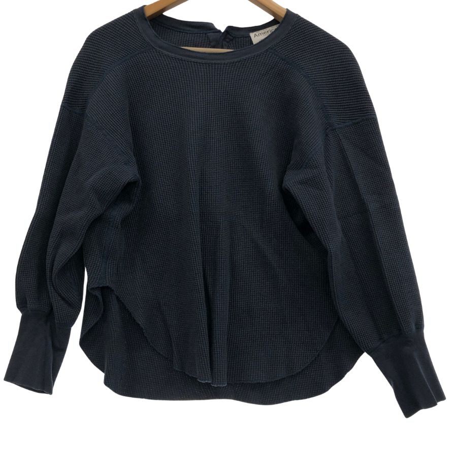 美品◆アメリカーナ サーマルプルオーバー レディース サイズF ブルー AMERICANA 【AFB41】