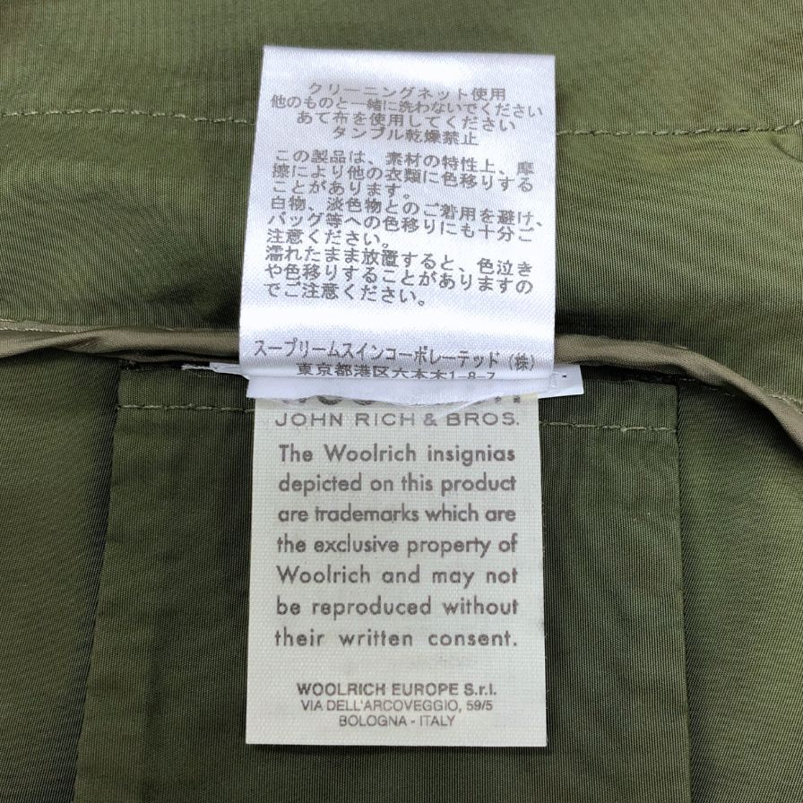 極美品◆ウールリッチ ウーレンミルズ ナイロンコート カーキ レディース サイズS WOOLRICH WOOLEN MILLS 【AFB5】