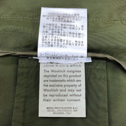 極美品◆ウールリッチ ウーレンミルズ ナイロンコート カーキ レディース サイズS WOOLRICH WOOLEN MILLS 【AFB5】