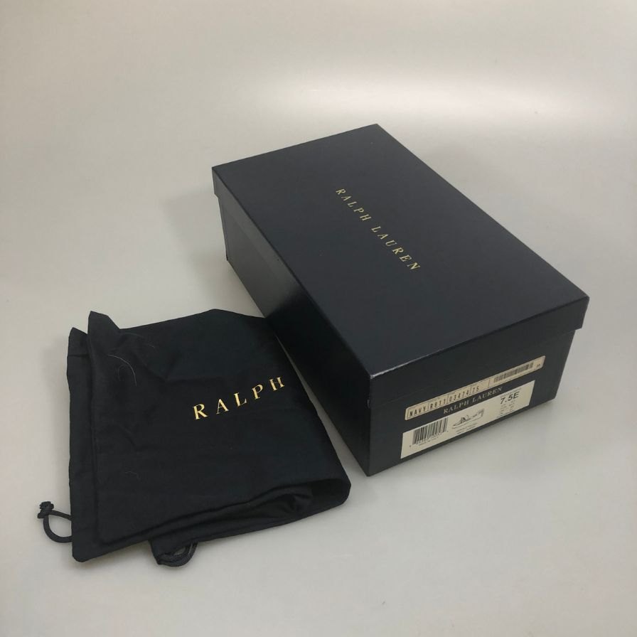 ラルフローレン ドライビングシューズ スエード スリッポン タッセル ネイビー サイズUK7.5E RALPH LAUREN 約26.0cm【AFD14】