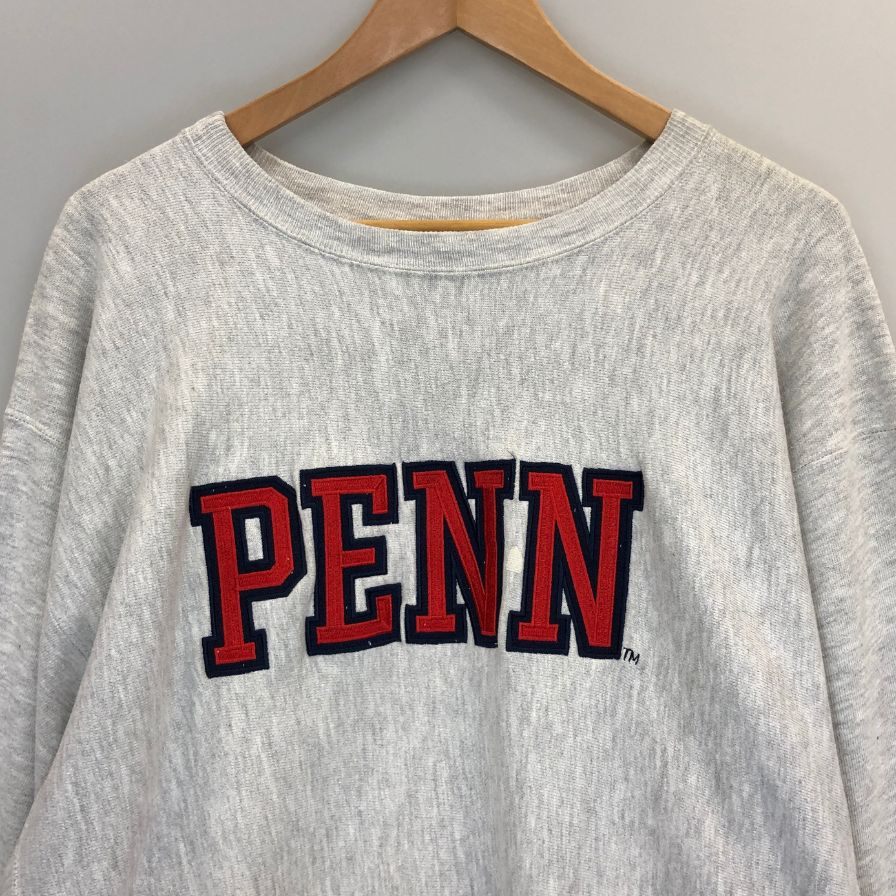 中古◆チャンピオン リバースウィーブ 90S スウェット PENN グレー メンズ サイズXXL Champion REVERSE WEAVE 【AFB38】