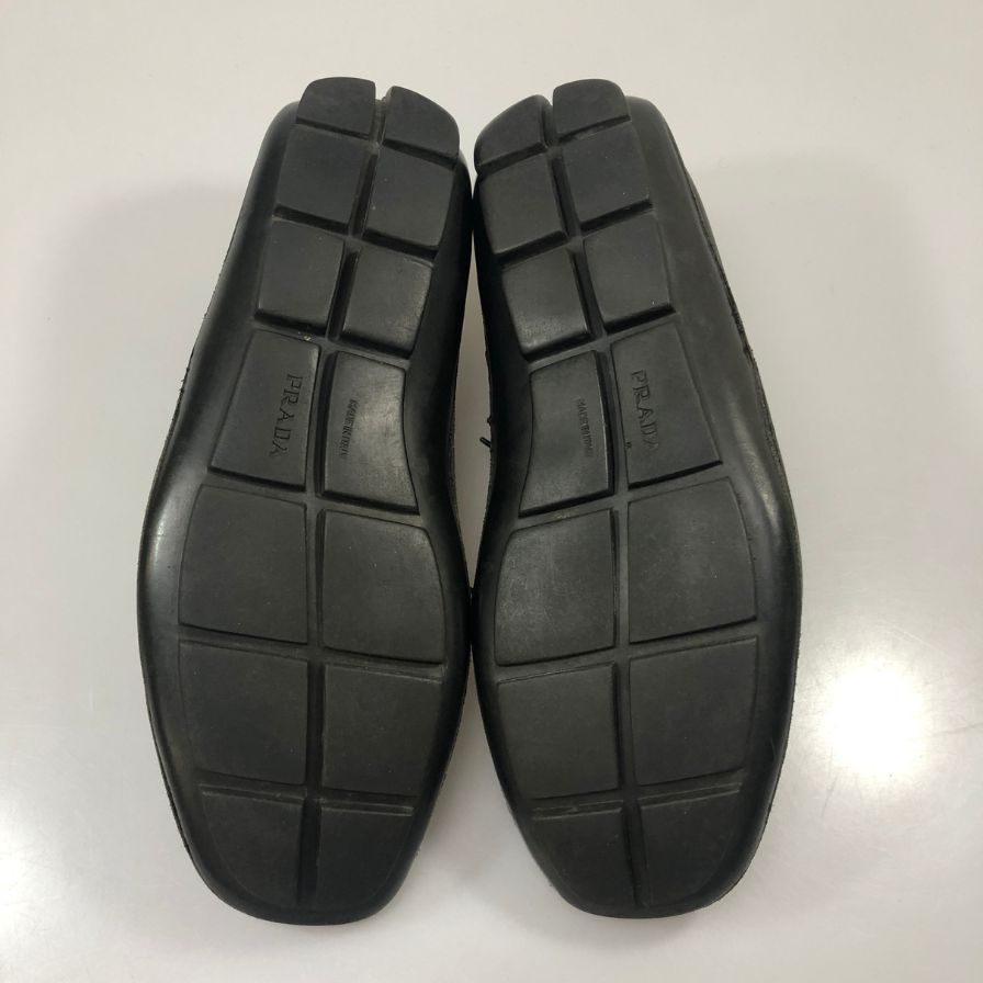 プラダ ドライビング レザーシューズ ブラック サイズ7 メンズ PRADA 約25.5cm【AFC44】