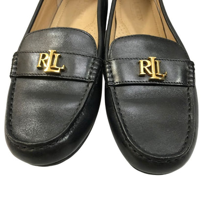 ローレン ラルフローレン ドライビングシューズ バーンズバリー レザー ゴールド金具 ブラック レディース UK6.5 Lauren Ralph Lauren BARNSBURY 約25.5cm【AFC44】