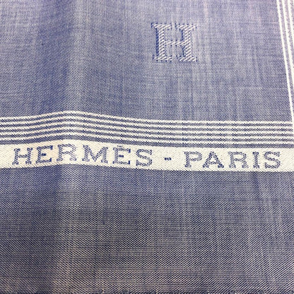 エルメス ハンカチ コットン100% ブルー系 レディース HERMES