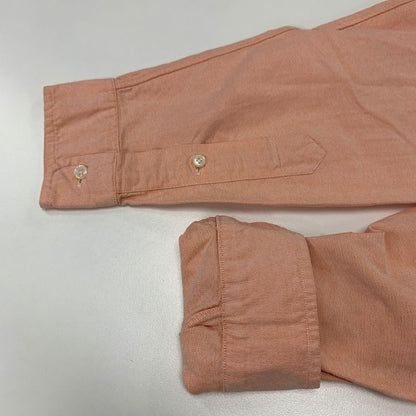 美品◆ポロ ラルフローレン バンドカラーシャツ 90s オールド ピンク メンズ サイズ15.5 Polo Ralph Lauren 【AFB1】
