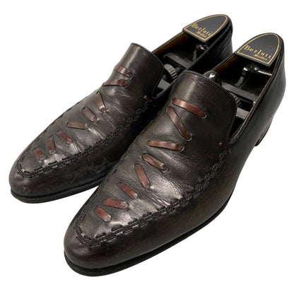 ベルルッティ  ローファー B1035 オルガ期 デザイン パティーヌ ブラウン サイズ7 Berluti 約25.5cm【AFC6】