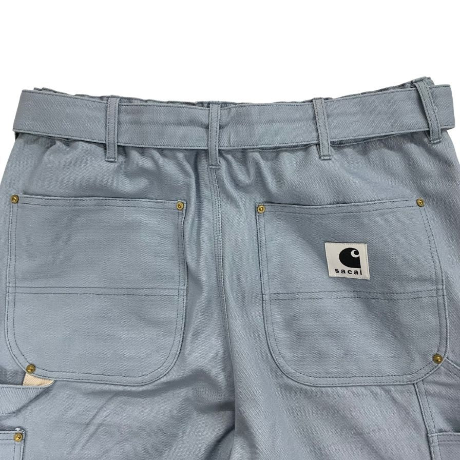 極美品◆サカイ カーハート キャンバスパンツ カーゴ ライトブルー サイズ2 メンズ SACAI CARHARTT Canvas Pants 【AFB43】