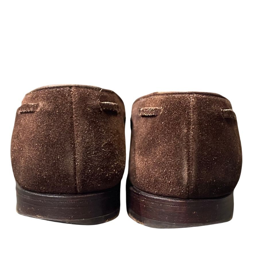 クロケット&ジョーンズ  レザーシューズ キャベンデッシュ3 タッセルローファー スエード ブラウン メンズ サイズUK8E CROCKETT&JONES ローファー 約27.0cm【LA】【中古】