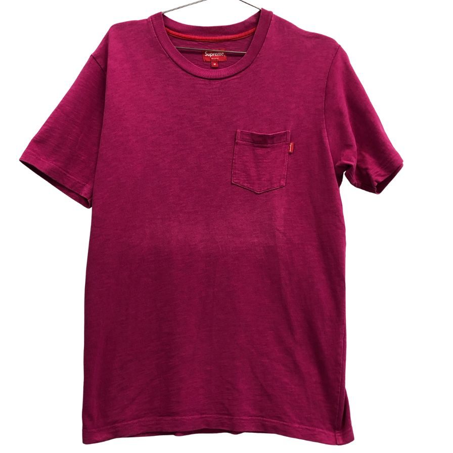 美品◆シュプリーム ポケット Tシャツ マゼンタ レディース Mサイズ ピンク系 supreme 【AFB44】