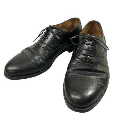 サルヴァトーレフェラガモ レザーシューズ 9553 パンチドキャップトゥ ブラック サイズUK8.5E Salvatore Ferragamo 約27.0cm【AFC43】