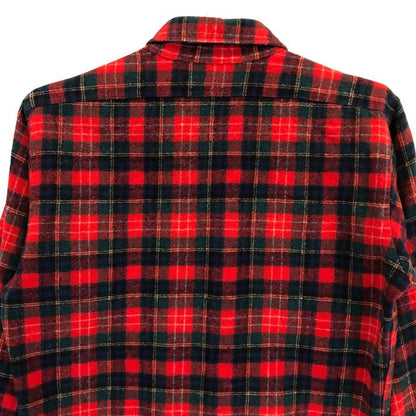 極美品◆ペンドルトン 70S チェックシャツ ウール レッド メンズ サイズM PENDLETON 【AFB11】