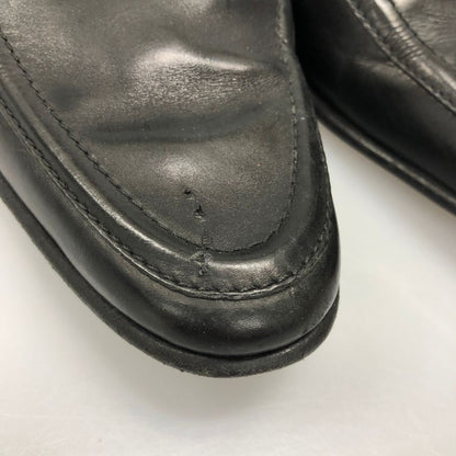 ルイヴィトン タッセルローファー Uチップ レザー キューブ ロゴチャーム メンズ ブラック サイズ7.5 LOUIS VUITTON 約26.0cm【AFC1】