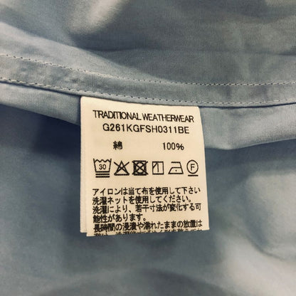 極美品◆トラディショナル ウェザーウェア 長袖シャツ サックスブルー メンズ サイズM Traditional Weatherwear 【AFF20】