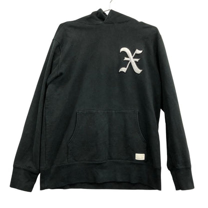 中古◆ゴッドセレクション トリプルエックス プルオーバーパーカー 刺繍 ブラック メンズ サイズL GOD SELECTION XXX 【AFB13】