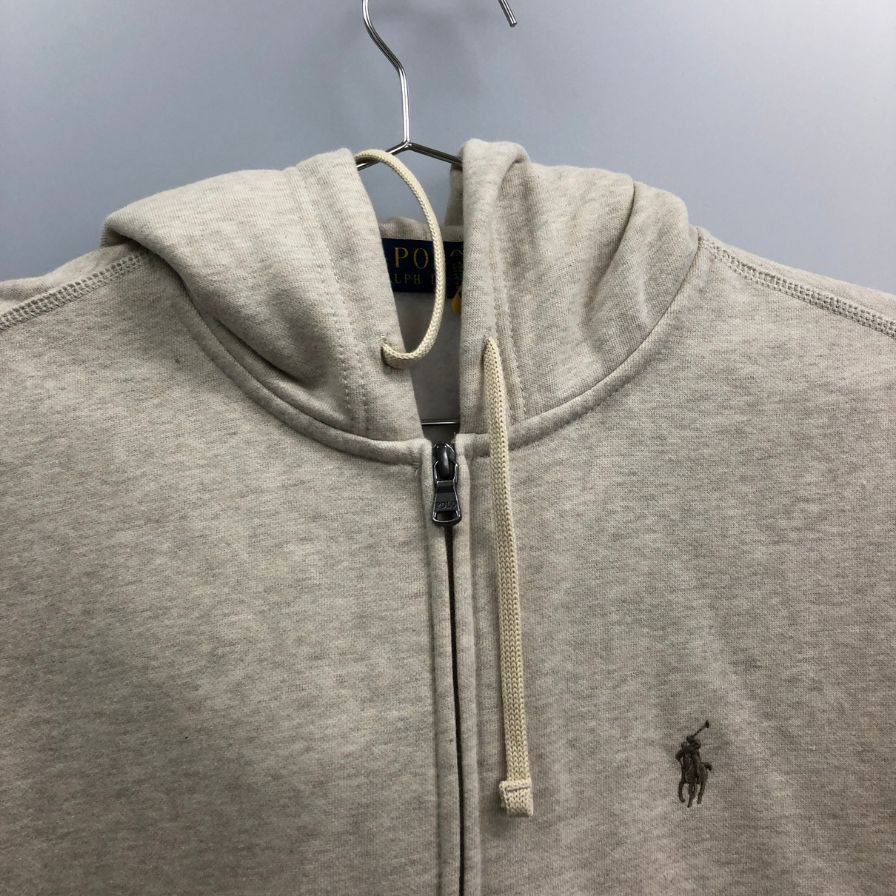 ポロラルフローレン ジップパーカー ベージュ コットン ポリエステル メンズ サイズM Polo Ralph Lauren【LA】