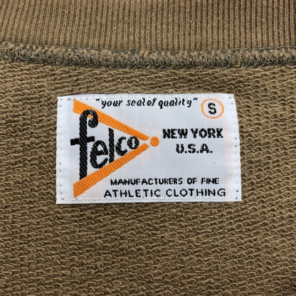 中古◆フェルコ スウェットトレーナー ラグランスリーブ ブラウン サイズS メンズ felco made in japan 【AFB16】