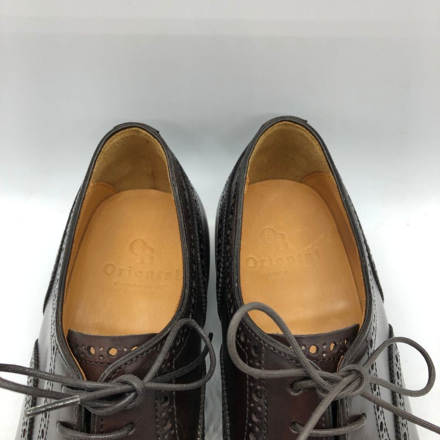 オリエンタル レザーシューズ 3103 セミブローグ カーフ ダークブラウン メンズ サイズ7 ORIENTAL 約25.5cm【AFD9】
