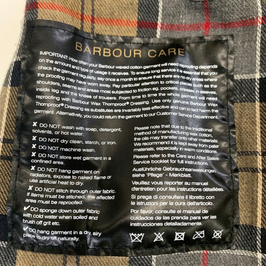美品◆バブアー ジャケット ビデイル オイルド ネイビー メンズ サイズ38 Barbour BEDALE 【AFA20】
