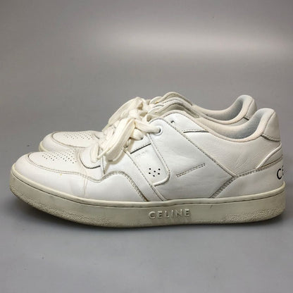 セリーヌ ローカットスニーカー レザー CT-04 ホワイト メンズ サイズ39 CELINE BREAK LOW 約24.0cm【AFD6】