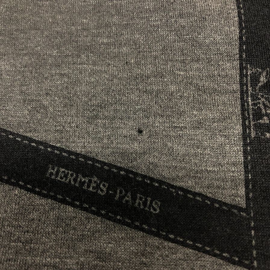 美品◆エルメス マルジェラ期 長袖Tシャツ ハイネック ボルデュック グレー レディース サイズL HERMES 【AFB41】
